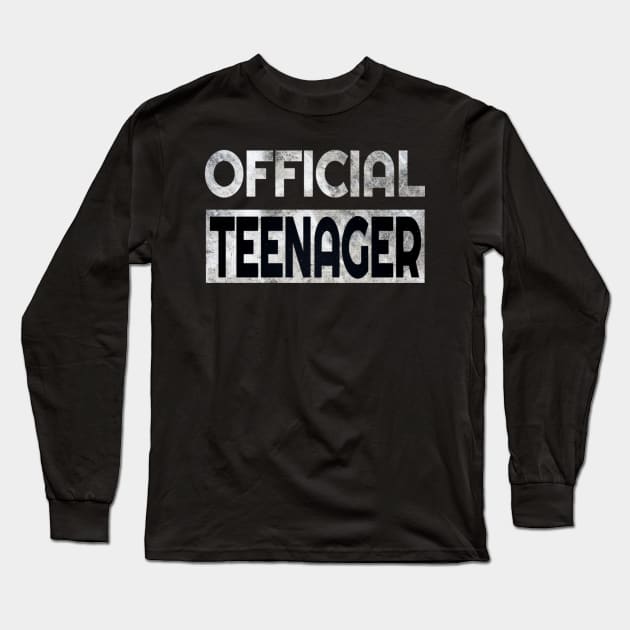 Official Teenager T-Shirt 13th Birthday Tee for Boys Girls Long Sleeve T-Shirt by Grabitees